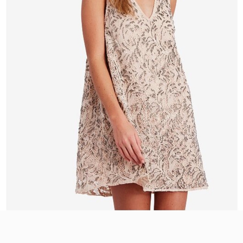 Free People Lace V-Neck Dress
